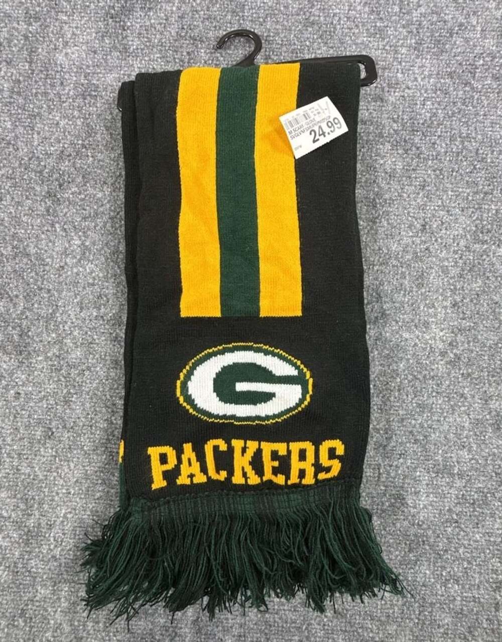 Green Bay Packers Knit Winter Neck Scarf with Fringe- NFL- NWT
